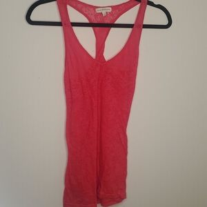 Poof excellence neon pink burnout tank top